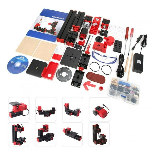 Safe Easy To Assembly 8 in 1 Mini Lathe Machine Kit School Children For Family Make Aeromodels Woodworking Models Mini Motorized Lathe Machine Safe Easy To Assembly 8 in 1 Mini Lathe Machine Kit School Children For Family Make Aeromodels Woodworking Models Mini Motorized Lathe Machine